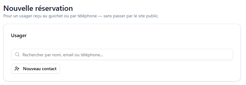 reservation au guichet
